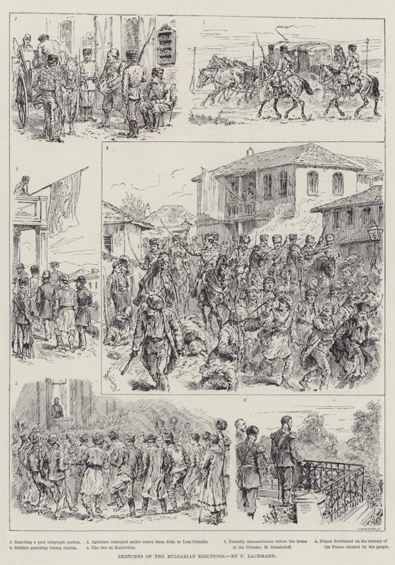 Croquis des élections bulgares - Johann Nepomuk Schonberg