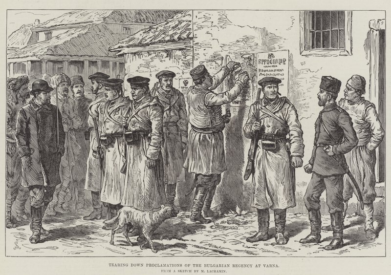 Arracher les proclamations de la régence bulgare à Varna - Johann Nepomuk Schonberg