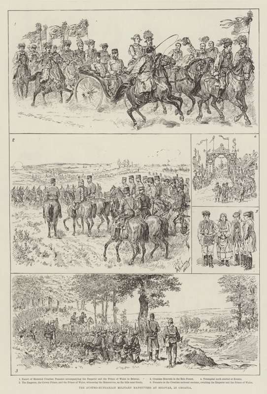 Les manœuvres militaires austro-hongroises à Belovar, en Croatie - Johann Nepomuk Schonberg
