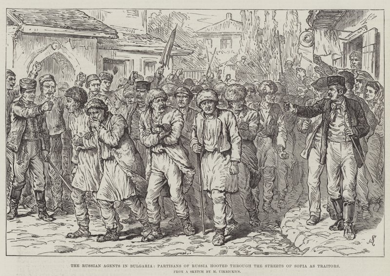 Les agents russes en Bulgarie, partisans de la Russie hués dans les rues de Sofia comme traîtres - Johann Nepomuk Schonberg