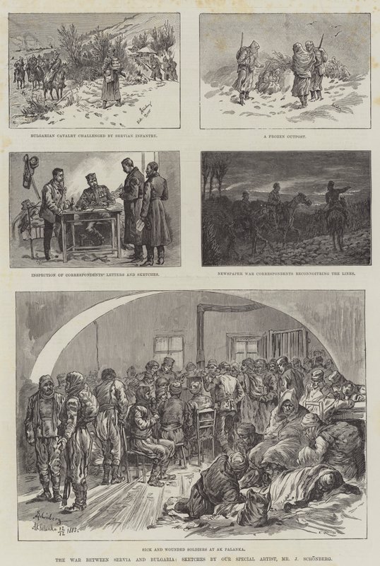 La guerre entre la Serbie et la Bulgarie - Johann Nepomuk Schonberg