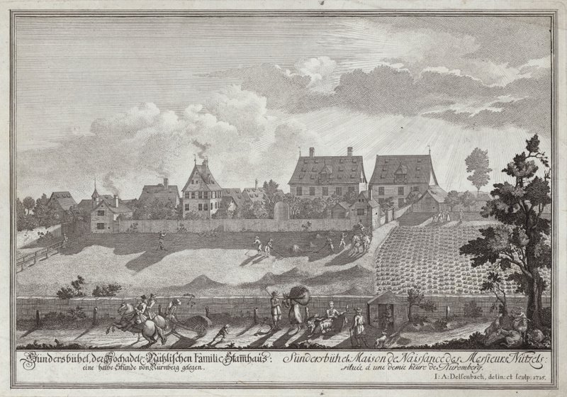 Sundersbuhl, résidence de la famille Nutzel, près de Nuremberg - Johann Adam Delsenbach