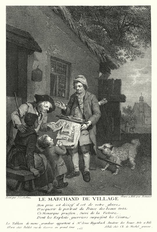 Le marchand du village (gravure) - Johann Conrad Seekatz