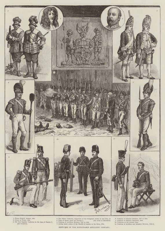 Croquis de la Honourable Artillery Company - Johann Nepomuk Schonberg