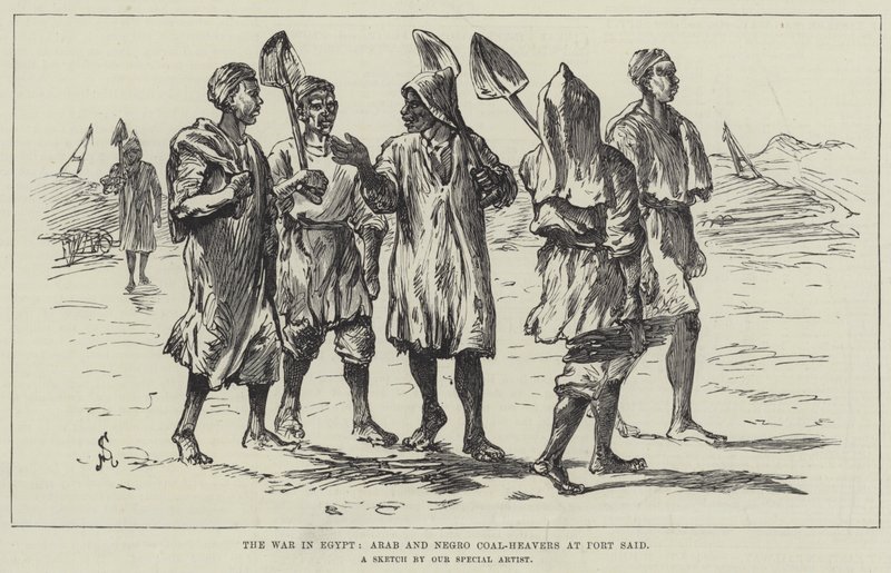 La Guerre en Égypte, Arabes et Charbonniers à Port-Saïd - Johann Nepomuk Schonberg
