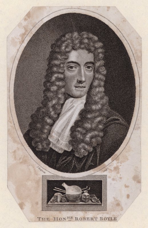 Robert Boyle, philosophe naturel et chimiste anglo-irlandais (gravure) - Johannes (after) Kerseboom