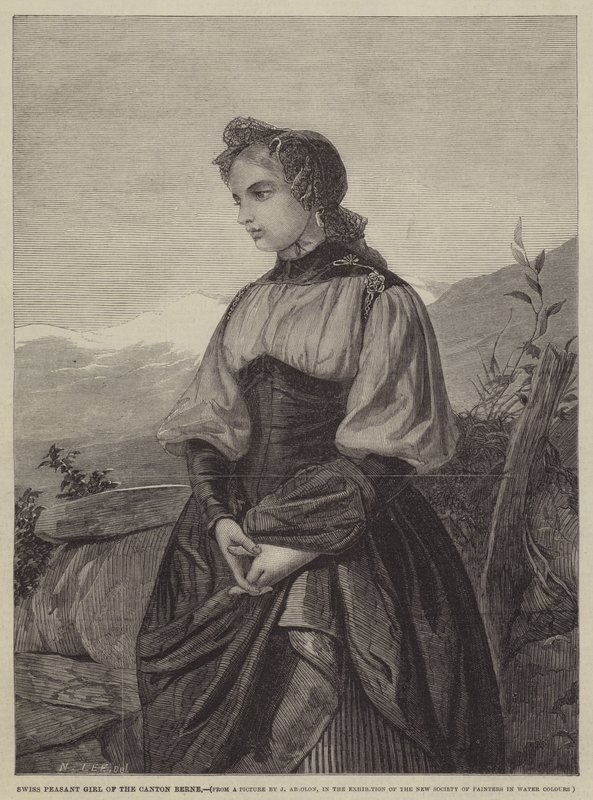 Jeune Paysanne Suisse du Canton de Berne - John Absolon