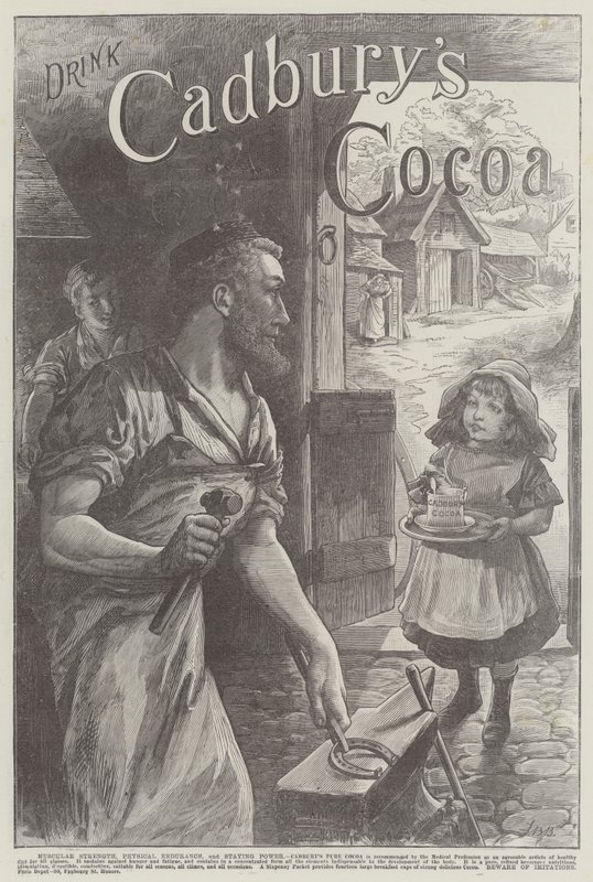 Publicité, le cacao de Cadbury - John Bagnold Burgess