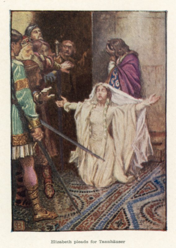 Élisabeth plaide pour Tannhäuser - John Byam Liston Shaw