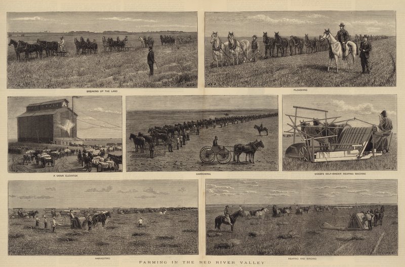 Agriculture dans la vallée de la rivière Rouge - John Charles Dollman