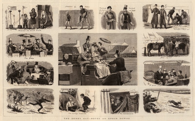Le Jour du Derby, Notes sur Epsom Downs - John Charles Dollman