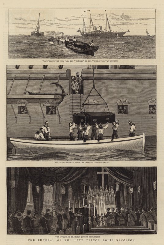 Les funérailles du Prince Louis Napoléon - John Charles Dollman