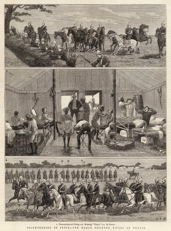 Volontariat en Inde, les Bahar Mounted Rifles du Bengale - John Charles Dollman