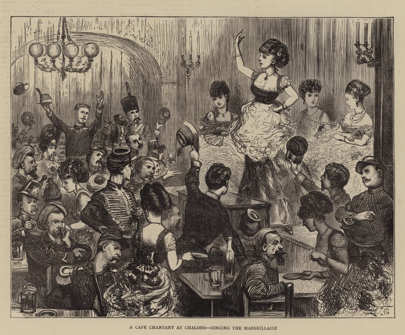 Un café chantant à Châlons, chantant la Marseillaise - John Charlton