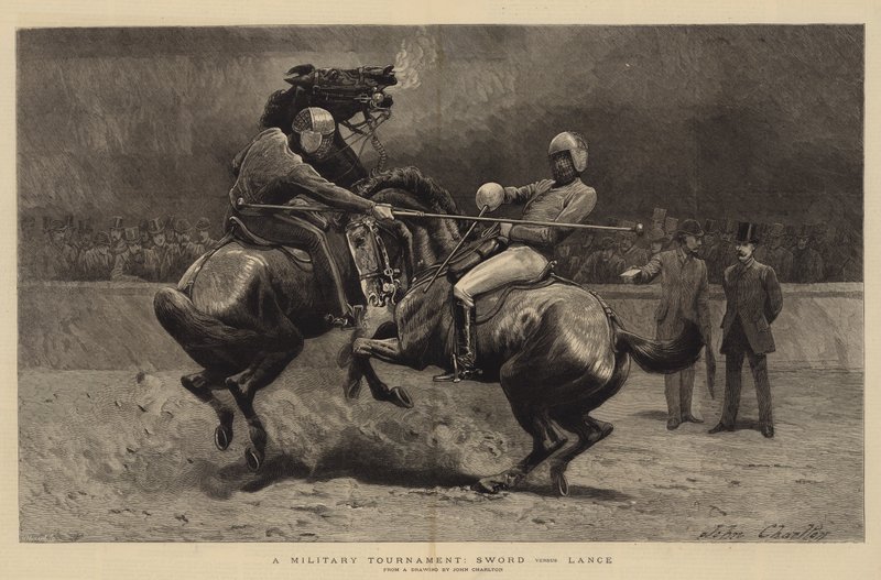 Un tournoi militaire, épée contre lance - John Charlton