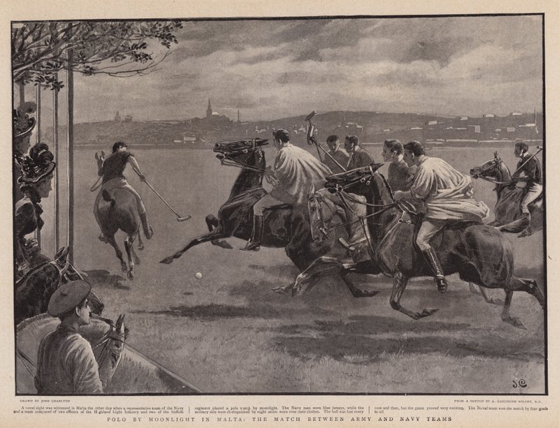 Polo au clair de lune à Malte, le match entre les équipes de l