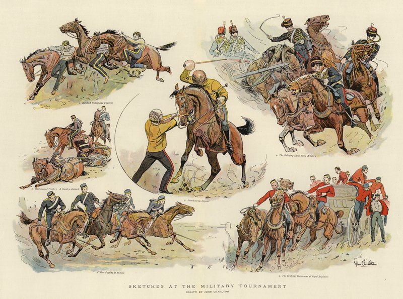 Croquis au tournoi militaire - John Charlton