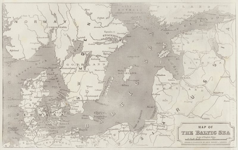 Carte de la mer Baltique - John Dower