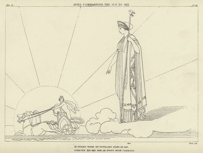 Junon ordonnant au Soleil de se coucher - John Flaxman