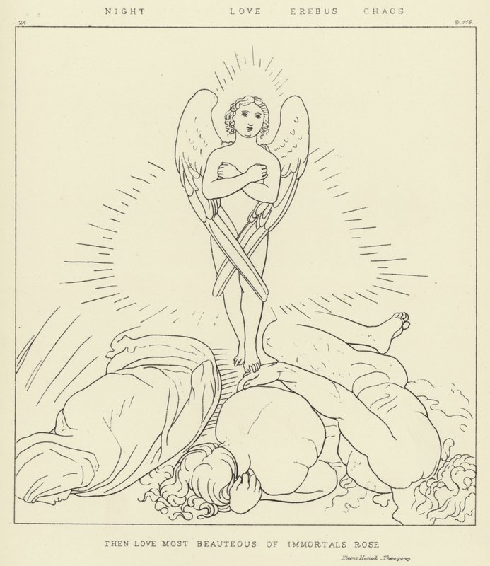 Nuit, Amour, Érèbe, Chaos - John Flaxman