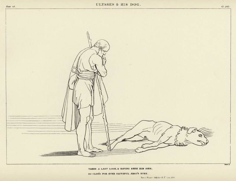 Ulysse et son chien - John Flaxman
