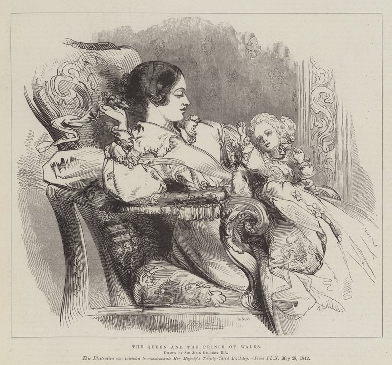 La Reine et le Prince de Galles - John Gilbert