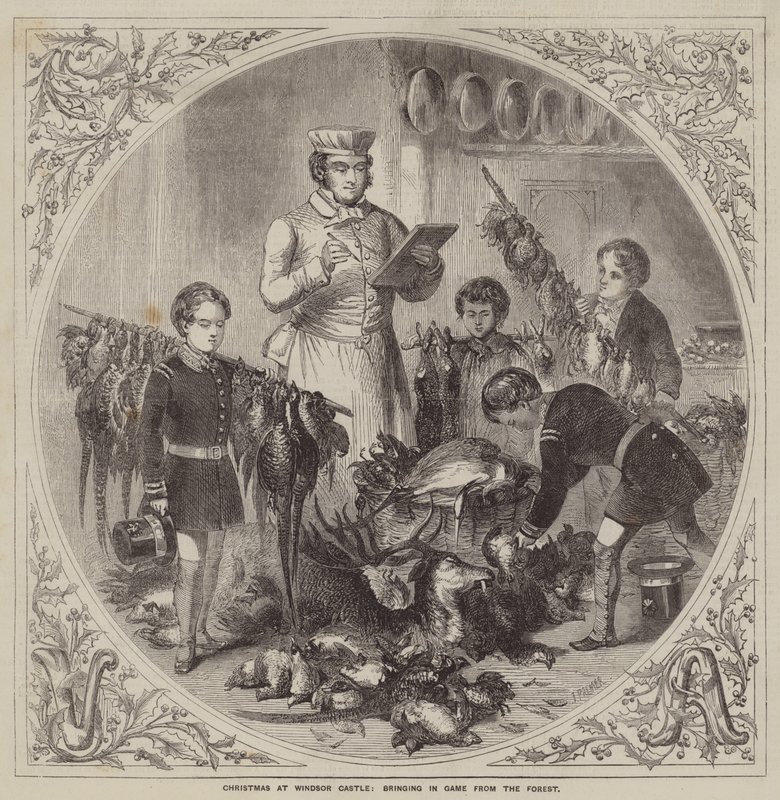 Noël au château de Windsor, apportant du gibier de la forêt - John Palmer