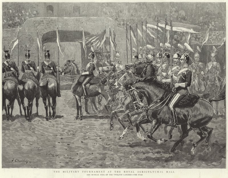 Le Tournoi Militaire au Royal Agricultural Hall (gravure) - John (after) Charlton
