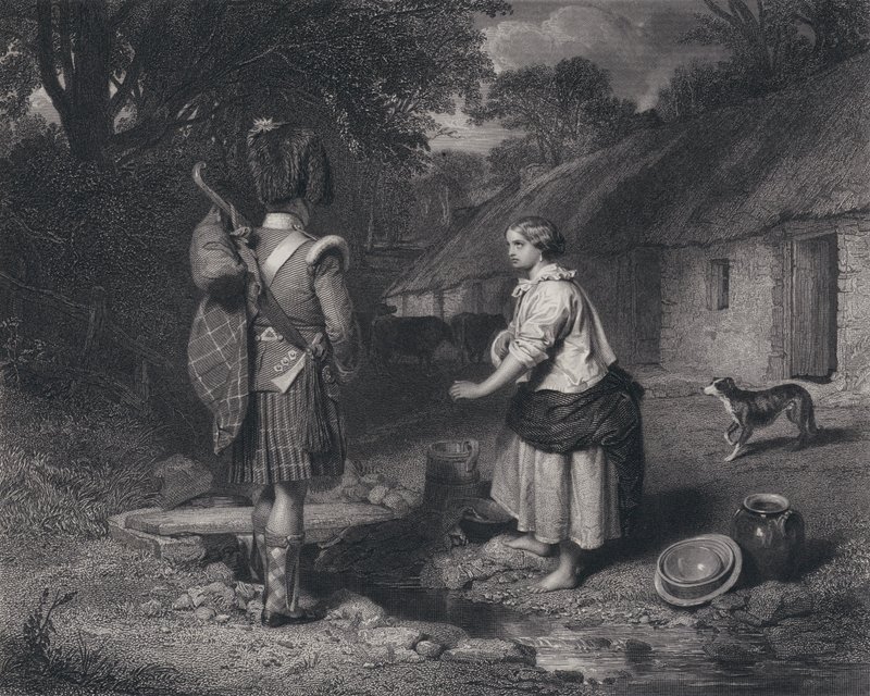 Illustration pour Le Retour du Soldat de Robert Burns - John (after) Faed