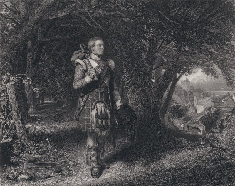 Illustration pour Le Retour du Soldat de Robert Burns (gravure) - John (after) Faed