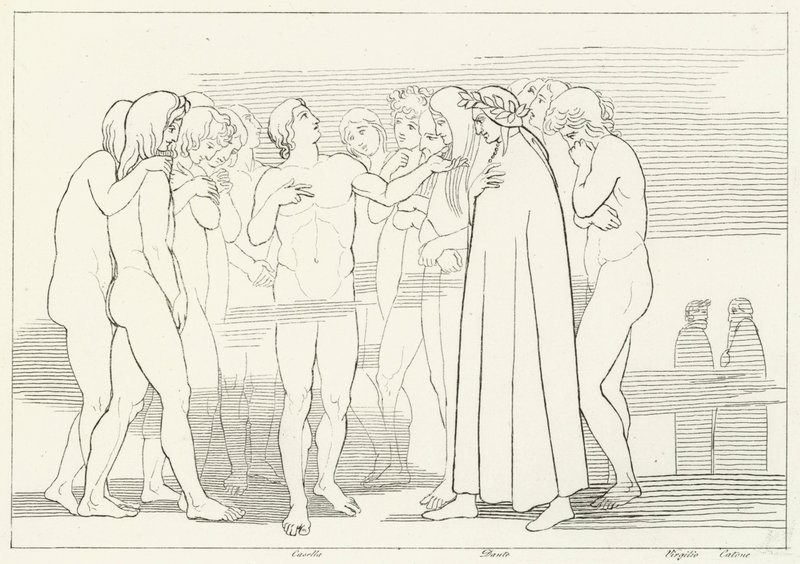 La Chanson de Casella, Purgatoire, Chant 2 - John (after) Flaxman