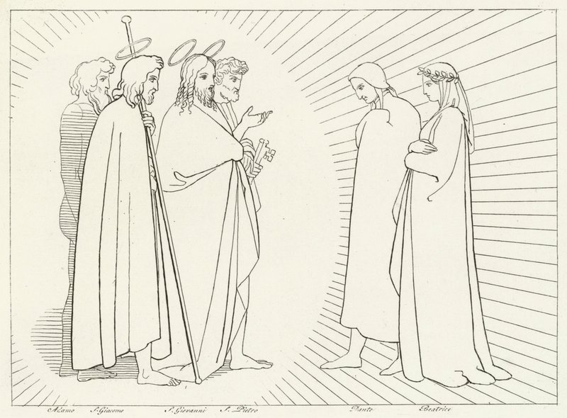 Conférence avec Saint Jean, Paradis, Chant 26 - John (after) Flaxman