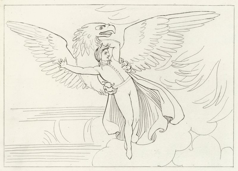 Le Rêve de Dante, Purgatoire, Chant 9 (gravure) - John (after) Flaxman