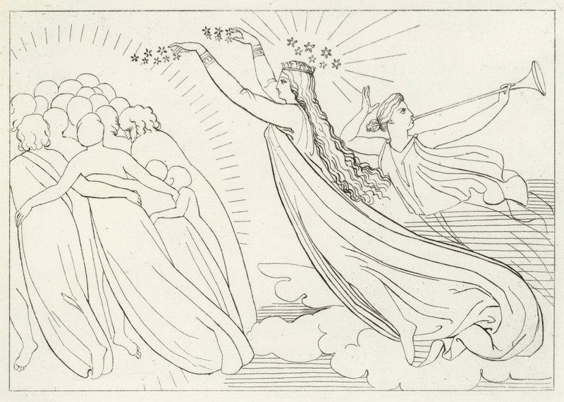 Le Bien Actif, Paradis, Chant 6 (gravure) - John (after) Flaxman