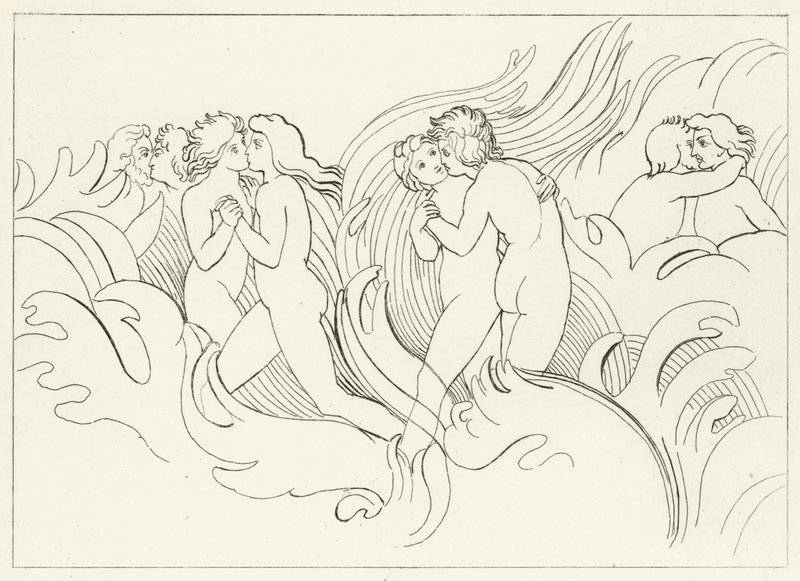 Le destin ardent, Purgatoire, Chant 26 (gravure) - John (after) Flaxman