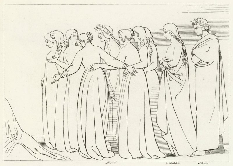 La Rivière Eunoe, Purgatoire, Chant 33 - John (after) Flaxman