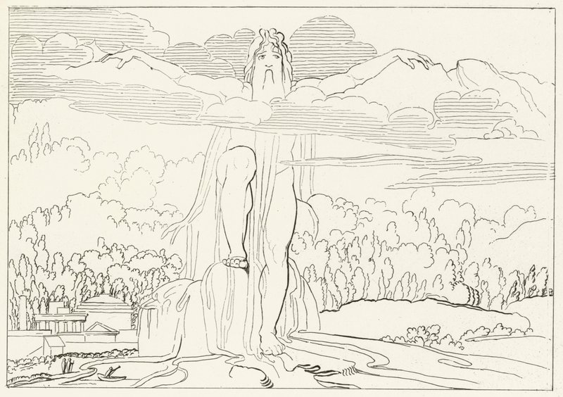 La statue des quatre métaux, Enfer, Chant 14 (gravure) - John (after) Flaxman