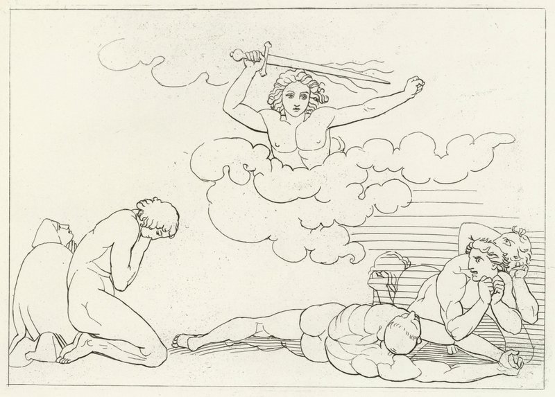 Les terreurs de la culpabilité, Paradis, Chant 22 (gravure) - John (after) Flaxman