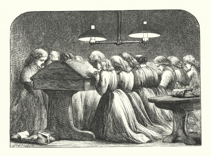 Prière du Soir dans une École de Filles - John (after) Gilbert