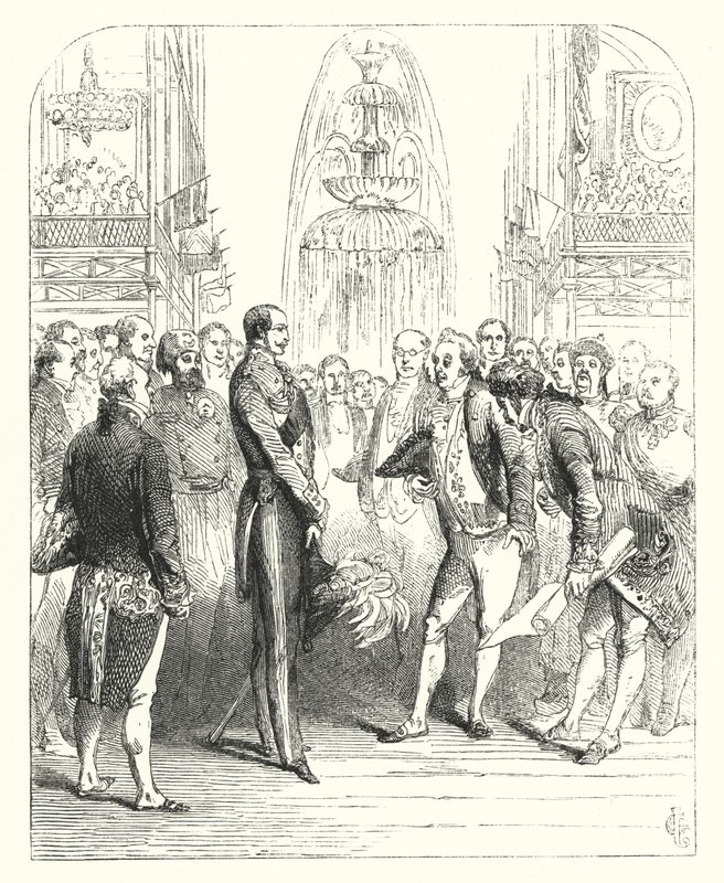 Prince Albert et les commissaires royaux à la Grande Exposition de 1851, Crystal Palace, Hyde Park, Londres - John (after) Gilbert