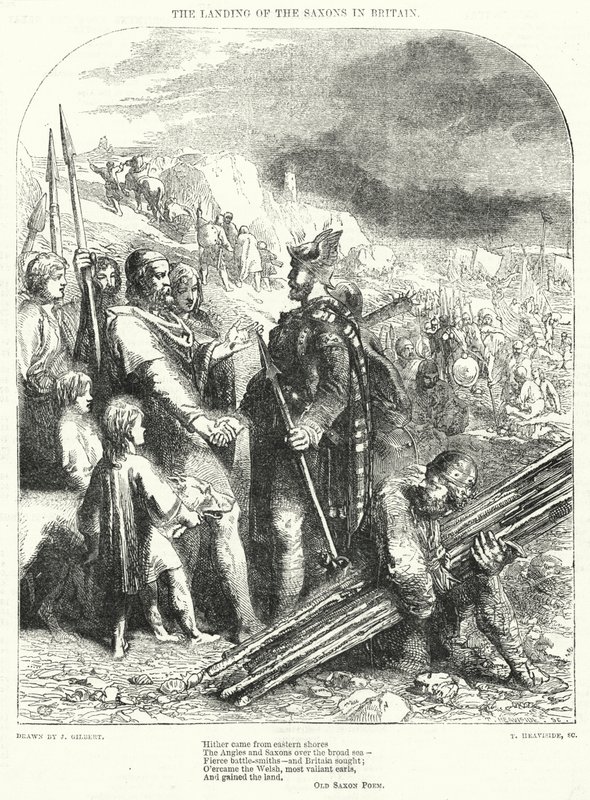 Le débarquement des Saxons en Grande-Bretagne - John (after) Gilbert