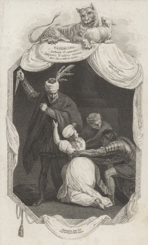 Scène de Tamerlan par Nicholas Rowe (gravure) - John (after) Opie