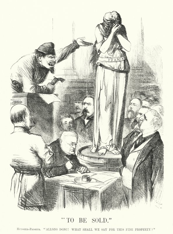 Caricature de Punch : À vendre - La Commune de Paris - John (after) Tenniel