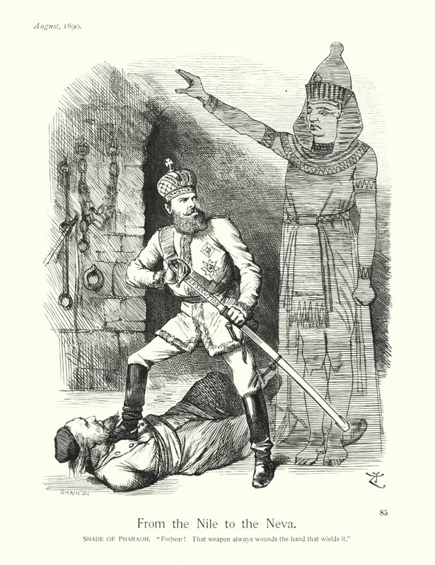 Caricature de Sir John Tenniel : Du Nil à la Neva (gravure) - John (after) Tenniel