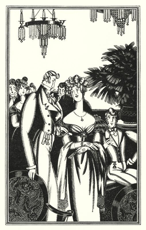 Illustration pour Don Juan de Lord Byron : Juan a été reçu dans la meilleure société - John Austen
