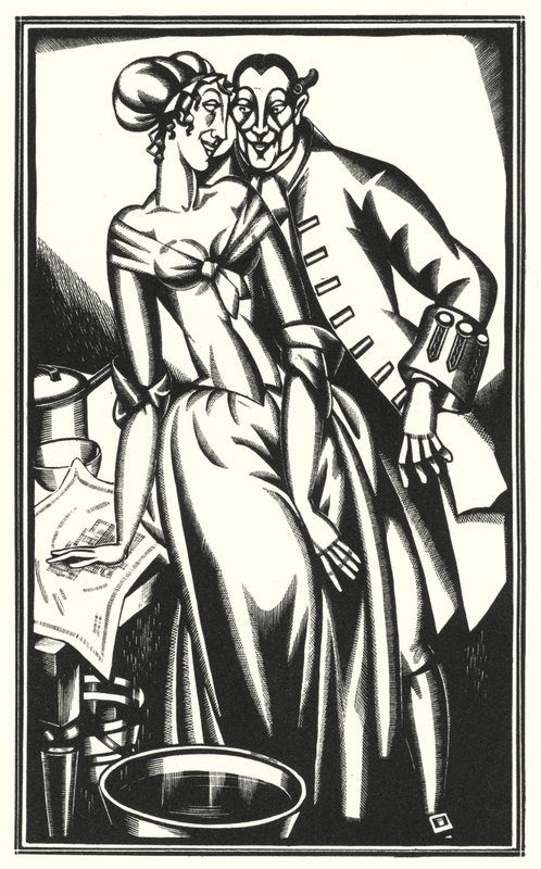 Illustration pour Tristram Shandy par Laurence Sterne - John Austen