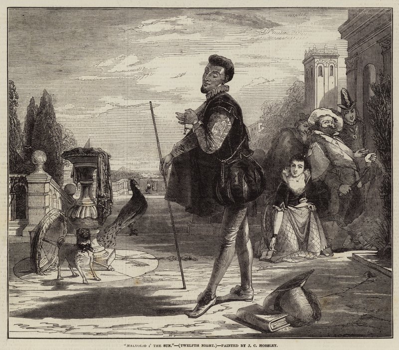 Malvolio au soleil, La Nuit des rois - John Callcott Horsley