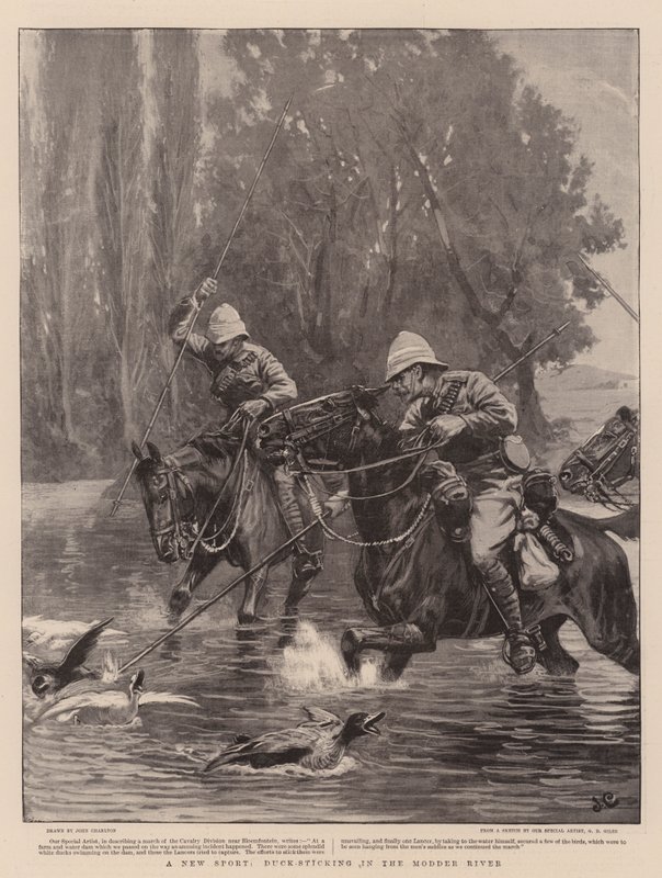 Un nouveau sport, Duck-Sticking dans la rivière Modder - John Charlton