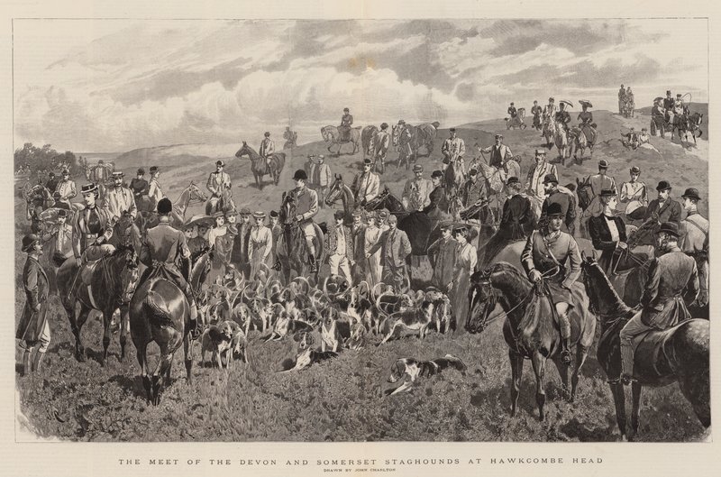 Le Rendez-vous des Chasseurs de Cerfs du Devon et du Somerset à Hawkcombe Head - John Charlton