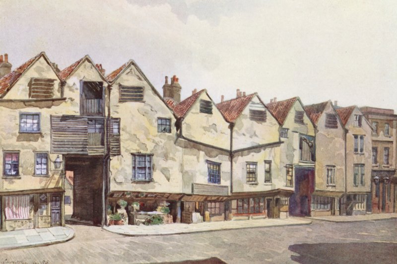 Londres perdu : anciens logements dans la rue Bermondsey - John Crowther